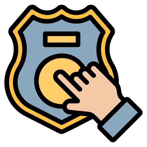 Police badge Generic color lineal-color icon