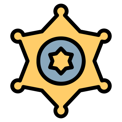 placa de policía Generic color lineal-color icono