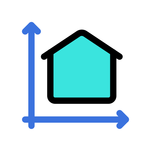 dimensioni della casa Generic color lineal-color icona