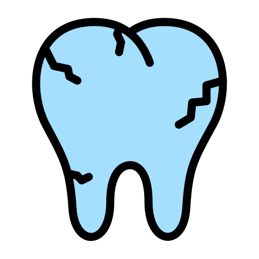 dente incrinato Generic color lineal-color icona