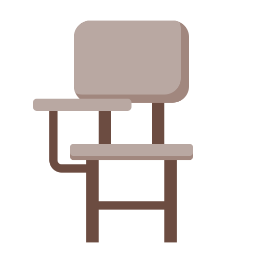 cadeira de mesa Generic color fill Ícone