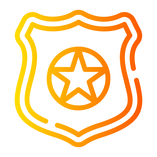 distintivo della polizia Generic gradient outline icona