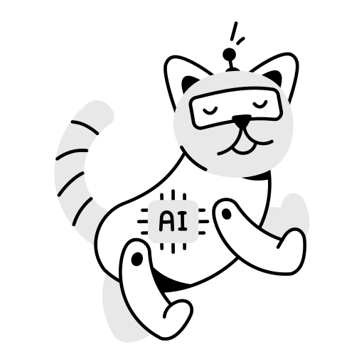 Robot cat Generic color lineal-color icon