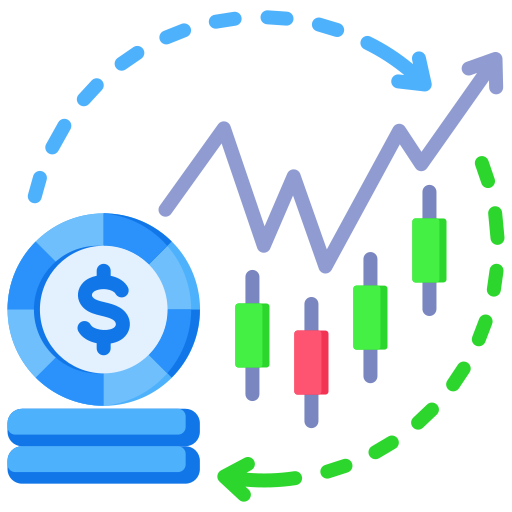 Blue chip stocks Generic color fill icon