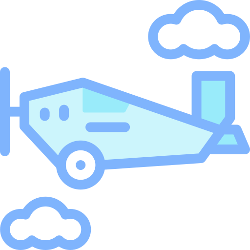 flugzeug Detailed color Lineal color icon