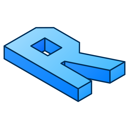 letra r Generic gradient lineal-color icono