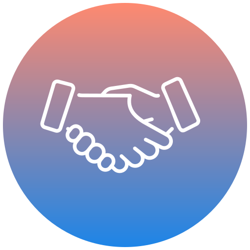 partnerschap handdruk Generic gradient fill icoon