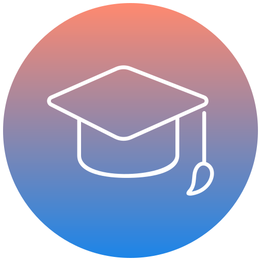 Graduation cap Generic gradient fill icon