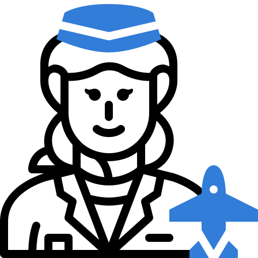 flugbegleiterin Generic color lineal-color icon