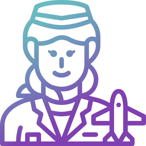Air hostess Generic gradient outline icon