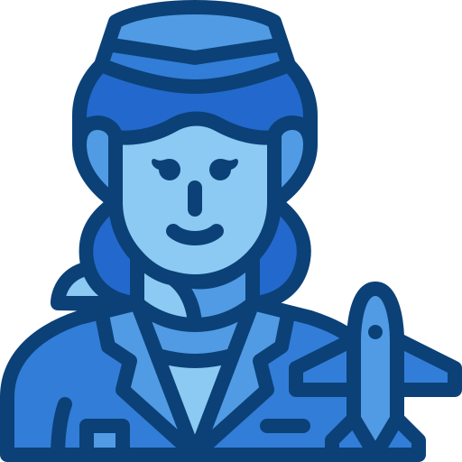 hostess di volo Generic color lineal-color icona