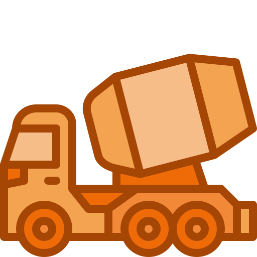 Cement truck Generic color lineal-color icon