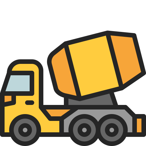 Cement truck Generic color lineal-color icon