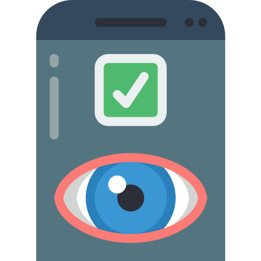 Eye scan Basic Miscellany Flat icon