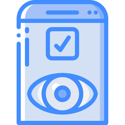 escaneo de ojos Basic Miscellany Blue icono