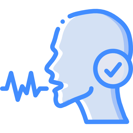 Voice recognition Basic Miscellany Blue icon