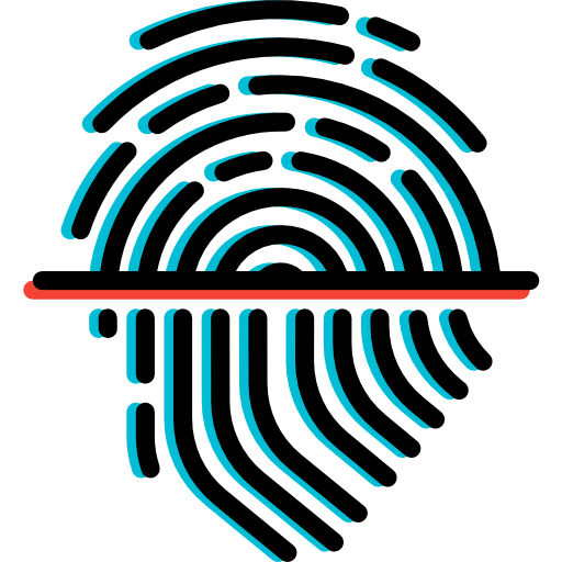 Fingerprint Basic Miscellany Lineal Color icon