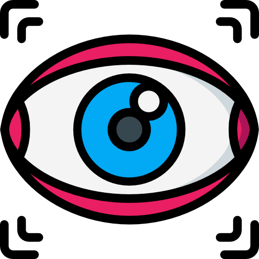 escaneo de ojos Basic Miscellany Lineal Color icono