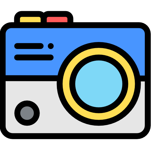 Camera Detailed Rounded Lineal color icon