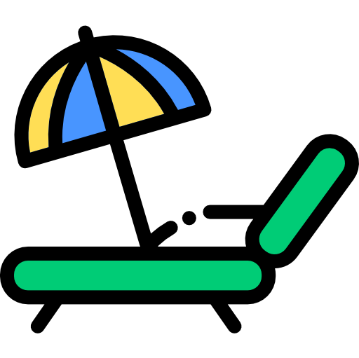 ビーチ Detailed Rounded Lineal color icon