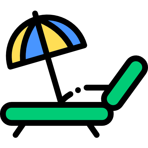 Beach Detailed Rounded Lineal color icon