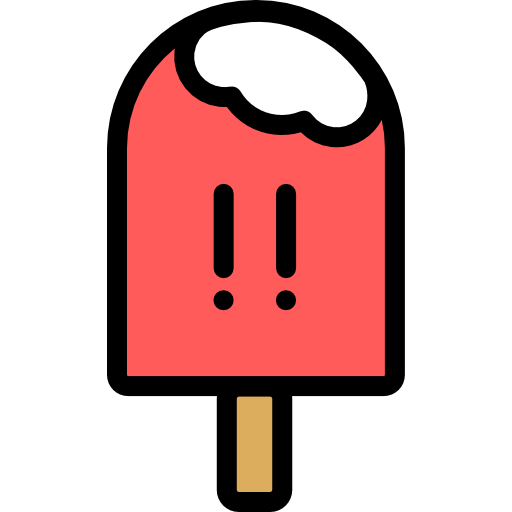 Ice cream Detailed Rounded Lineal color icon