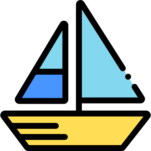 Boat Detailed Rounded Lineal color icon