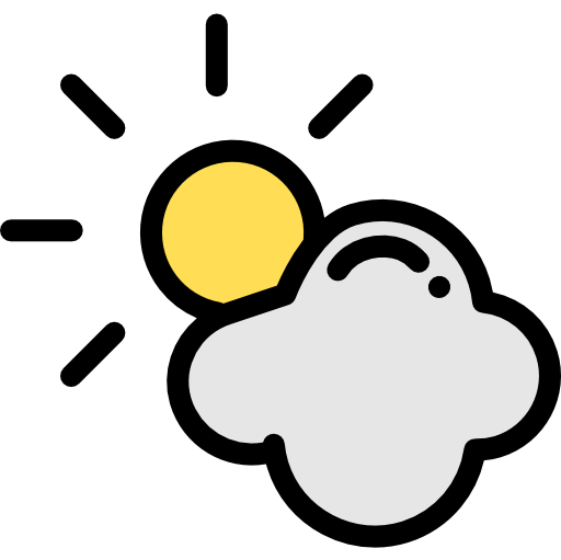 태양 Detailed Rounded Lineal color icon