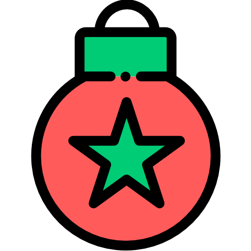 Bauble Detailed Rounded Lineal color icon