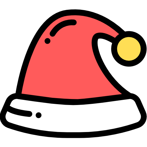 chapéu de natal Detailed Rounded Lineal color Ícone