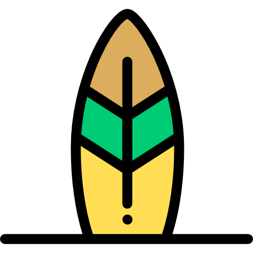 서핑 Detailed Rounded Lineal color icon