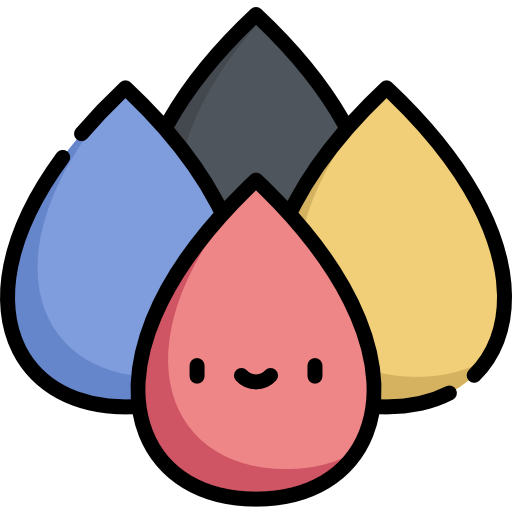 Cmyk Kawaii Lineal color icon