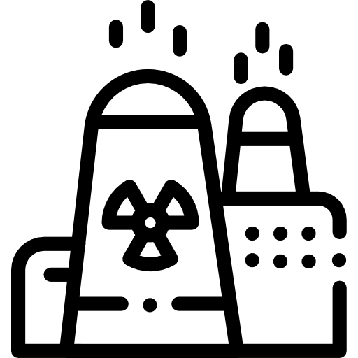 kerncentrale Detailed Rounded Lineal icoon