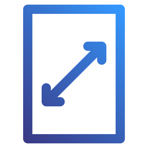 resolución de la pantalla Generic gradient outline icono