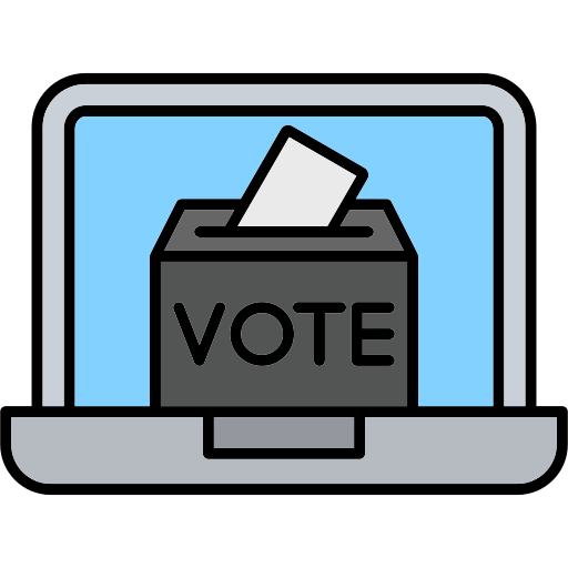 Online voting Generic color lineal-color icon