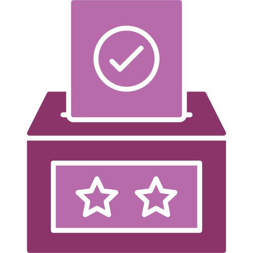 casella di voto Generic color fill icona