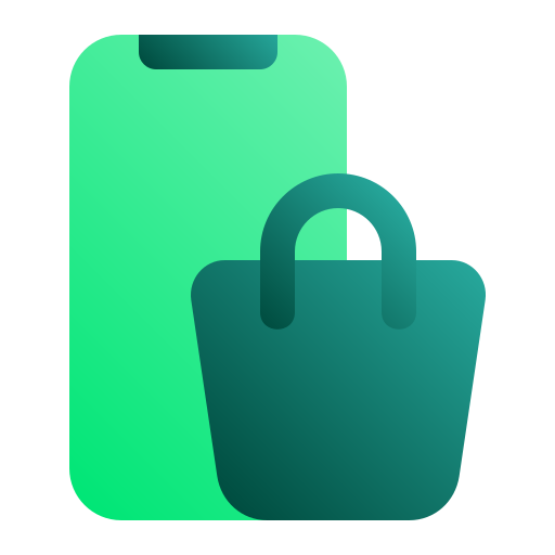 Mobile shopping Generic gradient fill icon