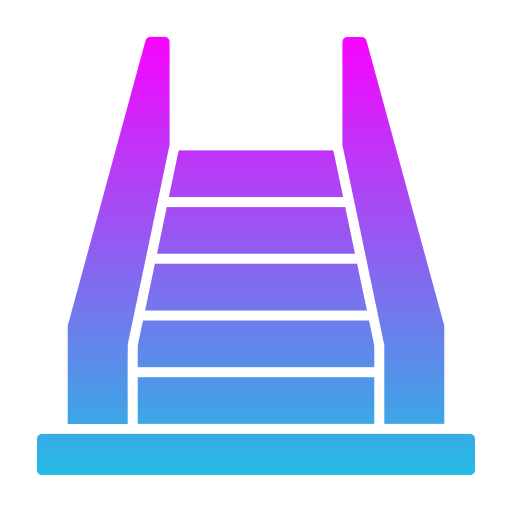 escalera mecánica Generic gradient fill icono