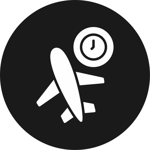 Flight time Generic black fill icon