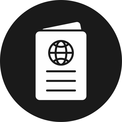 Заграничный пасспорт Generic black fill иконка