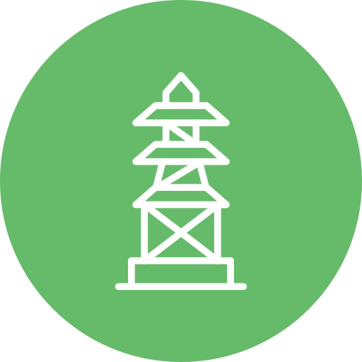 torre de señal Generic color fill icono