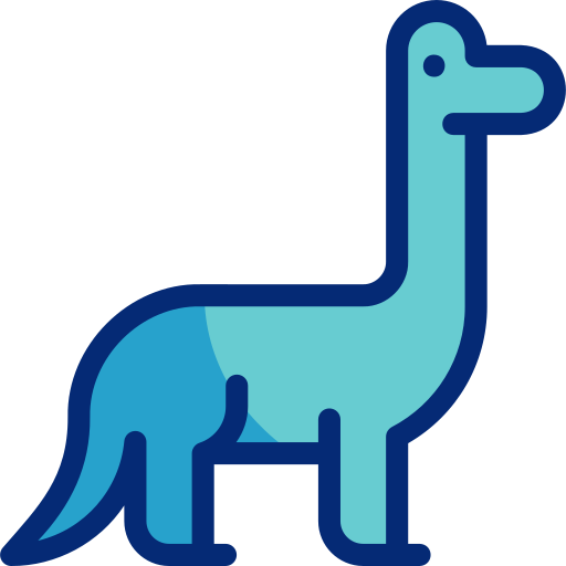 brachiosauro Basic Accent Lineal Color icona