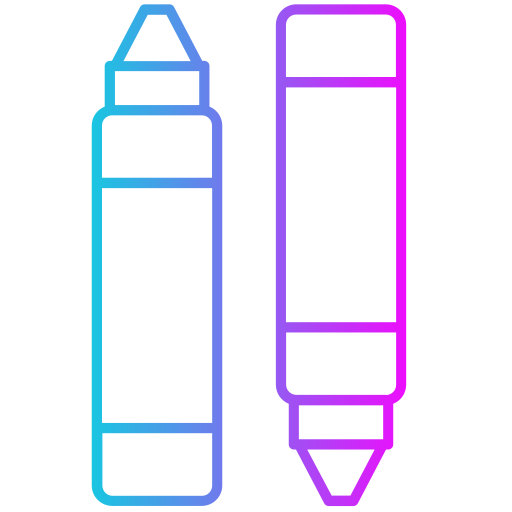 lápices de color Generic gradient outline icono