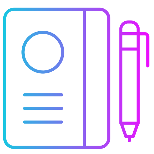 dagboek Generic gradient outline icoon