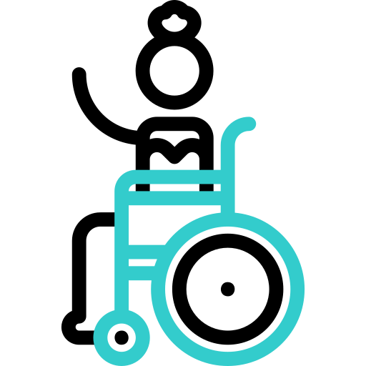 wózek inwalidzki Basic Accent Outline ikona