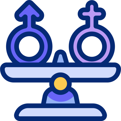 geslachtsgelijkheid Basic Accent Lineal Color icoon