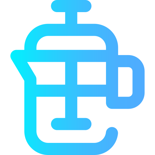 French press Super Basic Omission Gradient icon