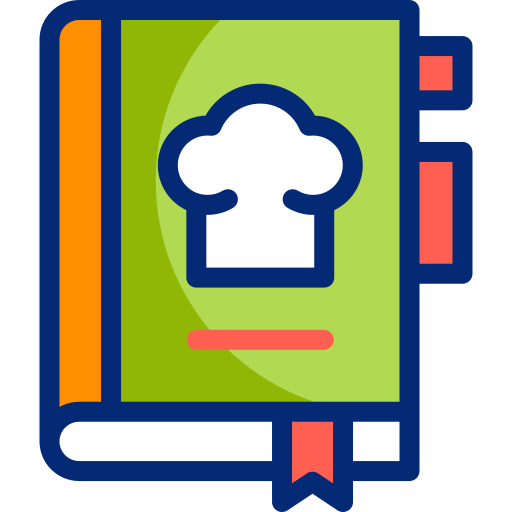 libro de cocina Basic Accent Lineal Color icono