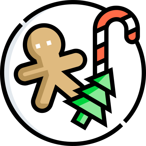 Christmas cookie Detailed Straight Lineal color icon