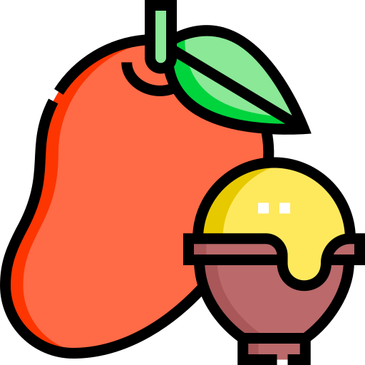манго Detailed Straight Lineal color иконка